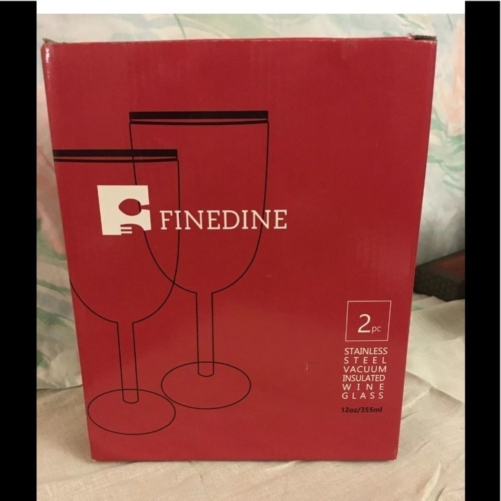 FineDine Insulated Wine Steel Glasses